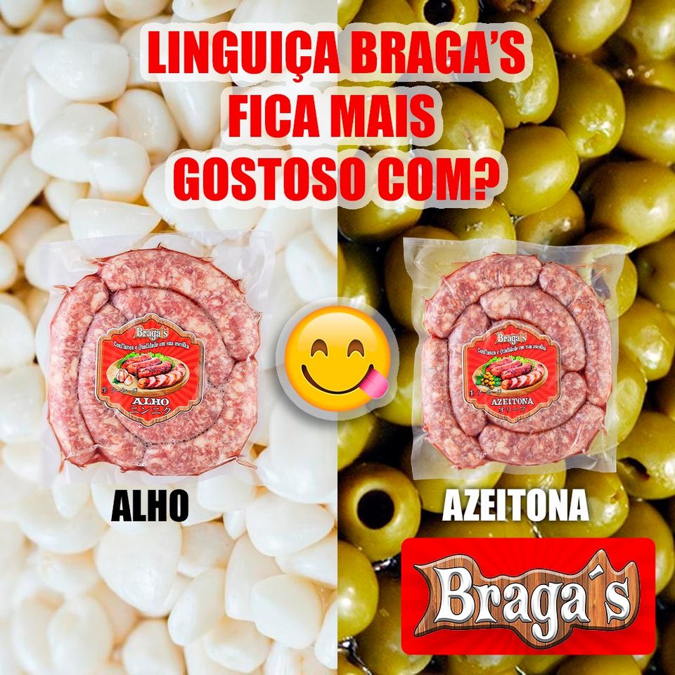 Linguiça Sabor Alho BRAGA'S 700g