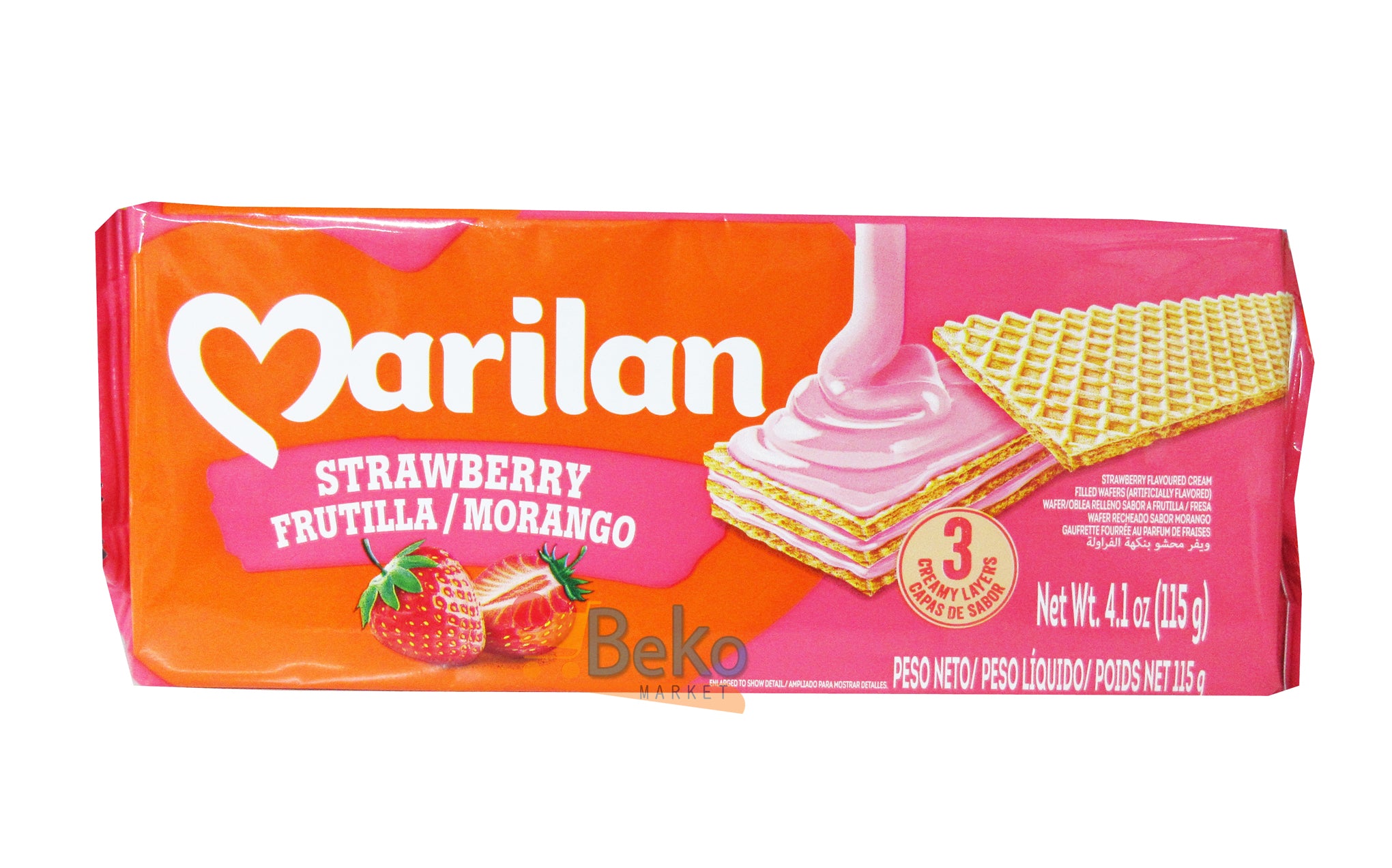 strawberry wafer biscuit MARILAN 115g