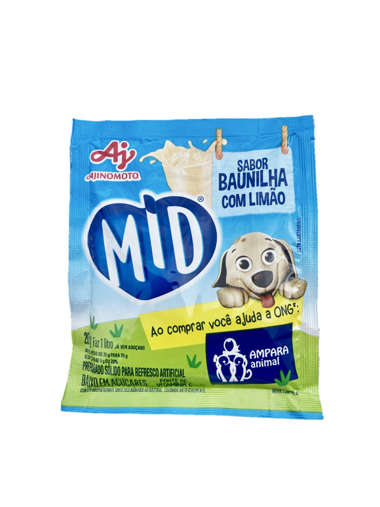 ★ EM FALTA ★ Suco Em Pó MID Sabor Baunilha com Limão 20g