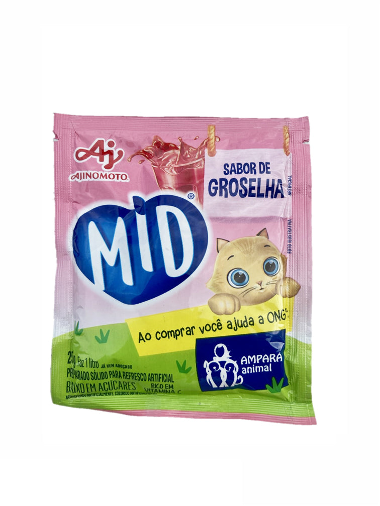 ★ EM FALTA ★ Suco Em Pó MID Sabor Groselha 20g