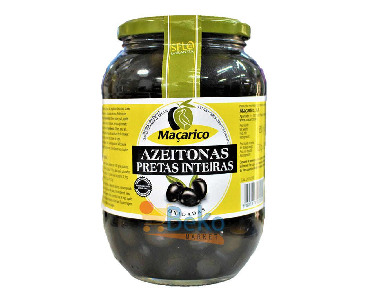 ★ EM FALTA ★ Azeitona Preta Inteira MAÇARICO 850g