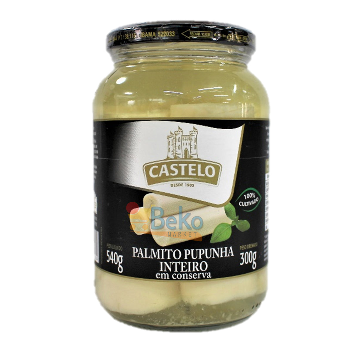 ★ EM FALTA ★ Palmito Pupunha Inteiro CASTELO 540g