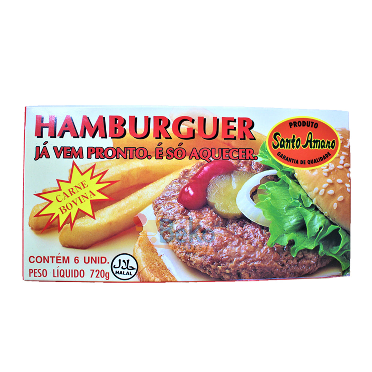 ★ EM FALTA ★ Hamburguer BOVINO SANTO AMARO 720g