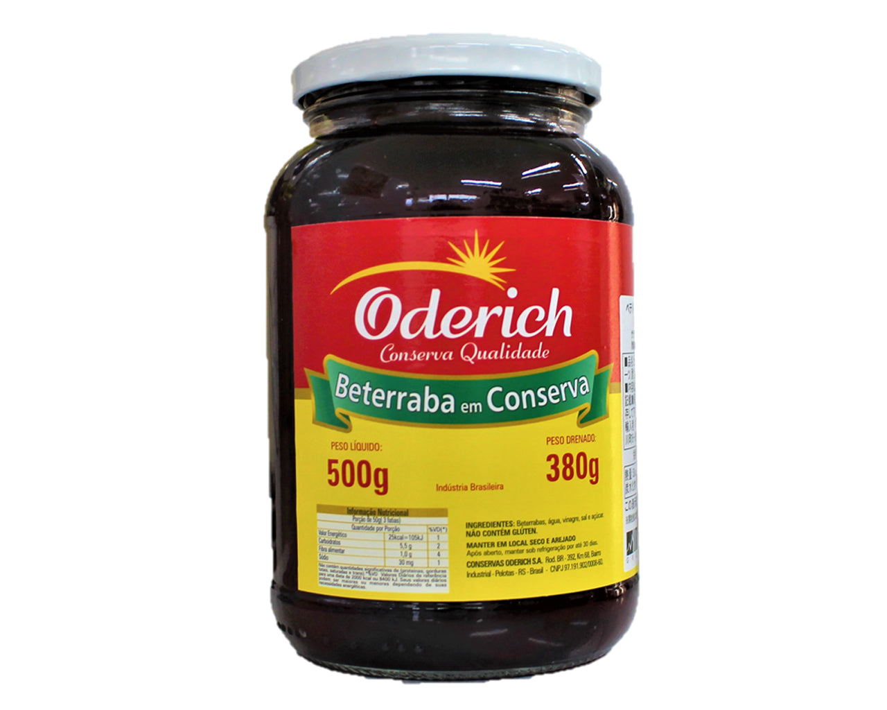 ★ EM FALTA ★ Beterraba em Conserva ODERICH 500g