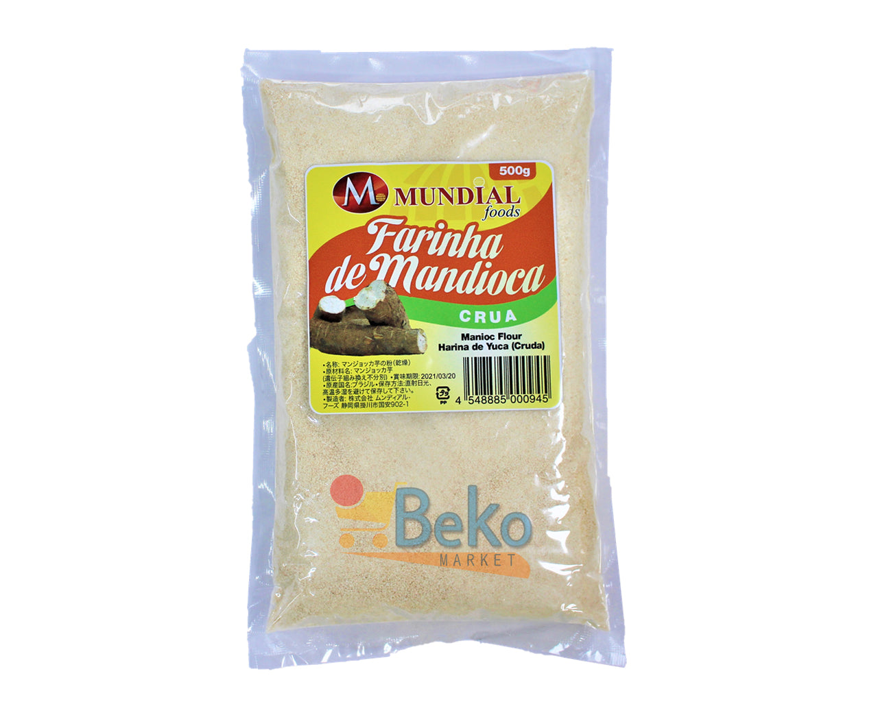 Farinha de Mandioca Crua MUNDIAL 500g