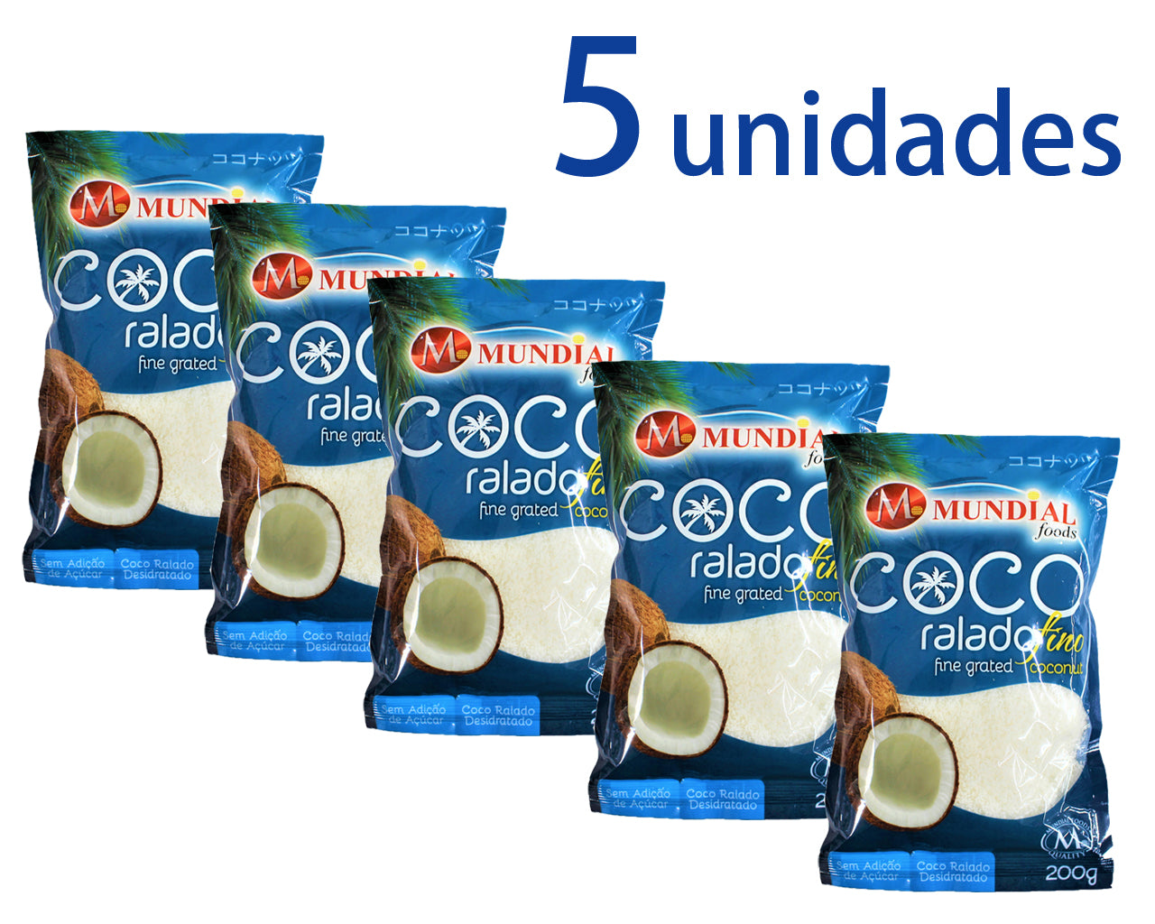 Coco Ralado Fino MUNDIAL 200g 5 unidades ¥1,490