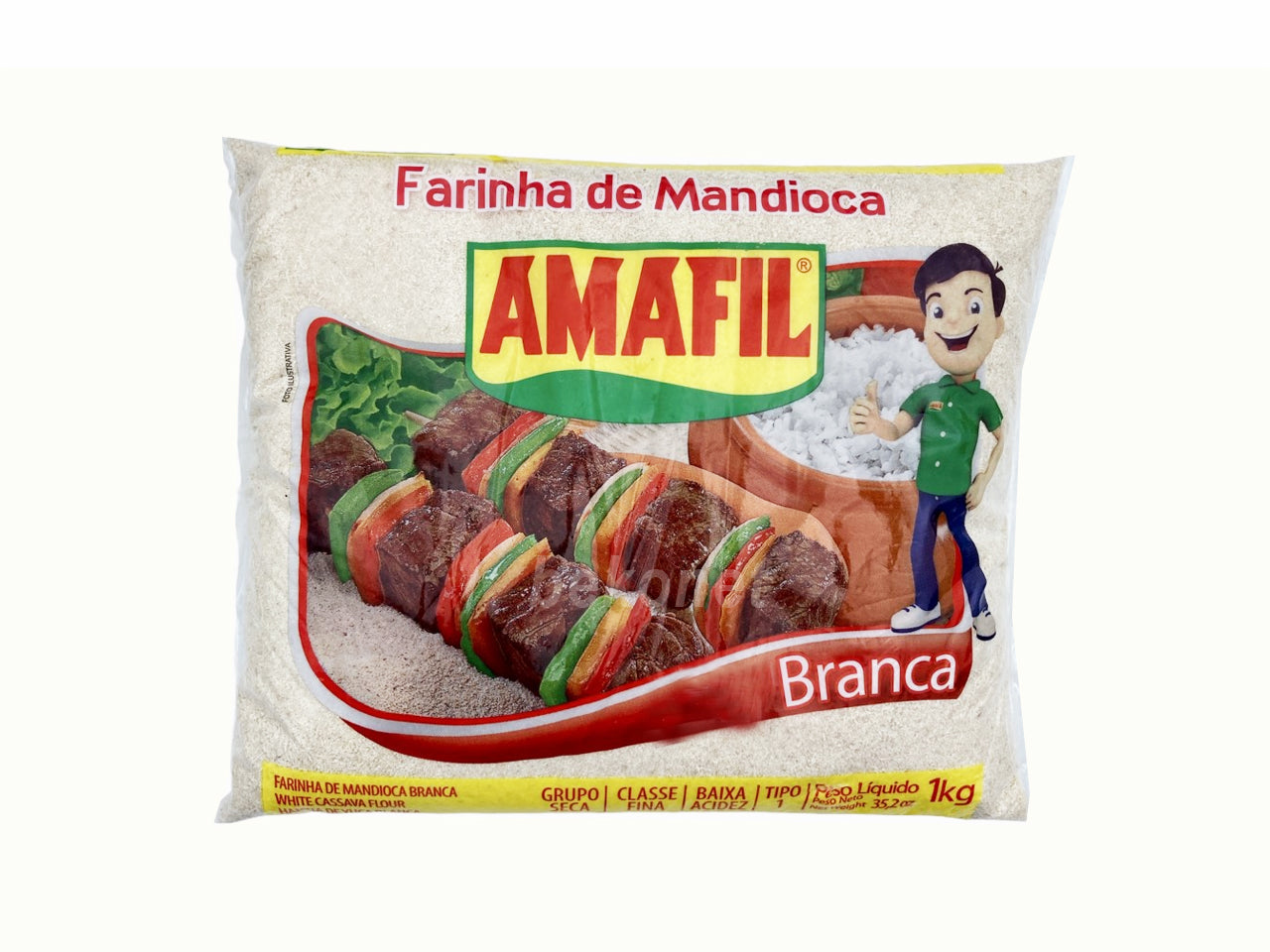 ★ EM FALTA ★ Farinha de Mandioca Branca AMAFIL 1kg