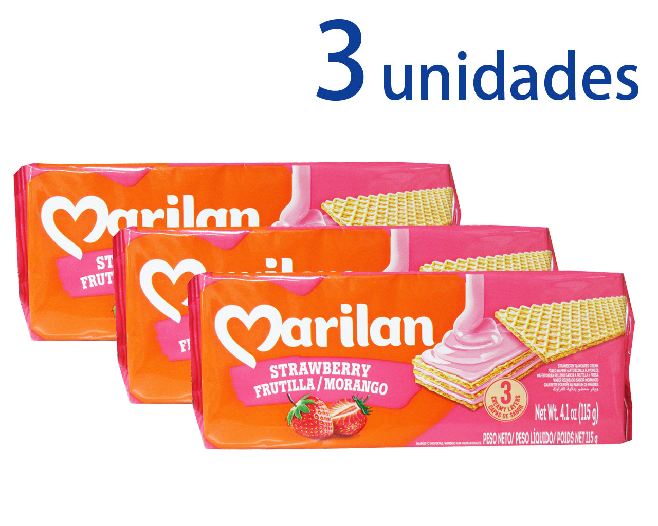 strawberry wafer biscuit MARILAN 115g